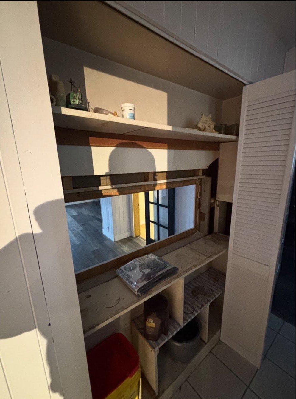 Custom closet shelving installation